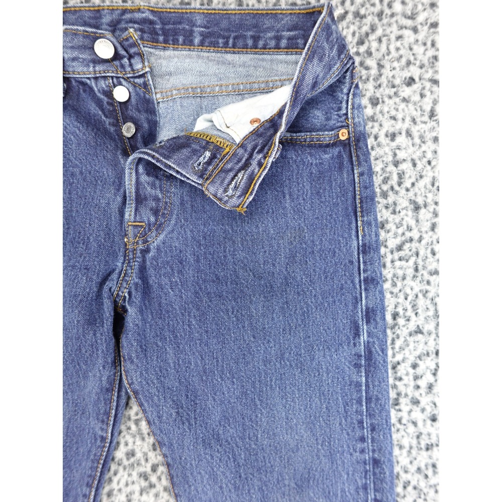Levi's Straight Leg Jeans Mens 29x34 Blue Button Fly Denim 501 Style - Picture 3 of 15
